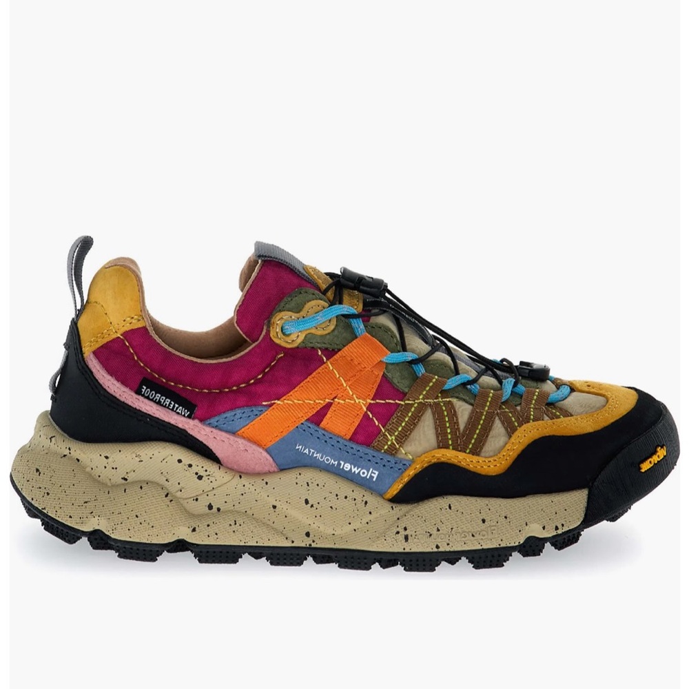 NWT Flower Mountain Iwano 2 Waterproof Hiking Shoe on Black-Dark Grey - Picture 1 of 14